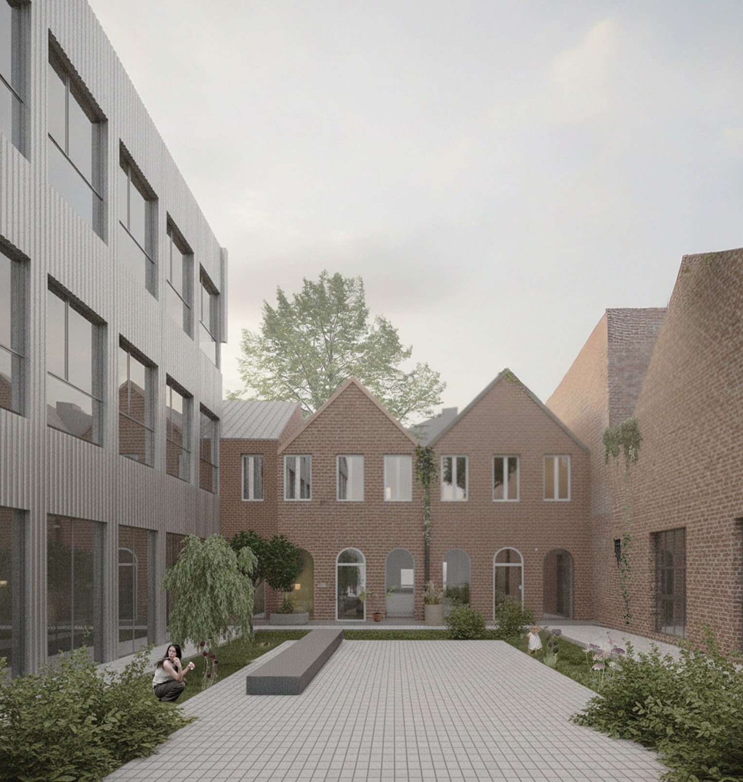 Shared courtyard render