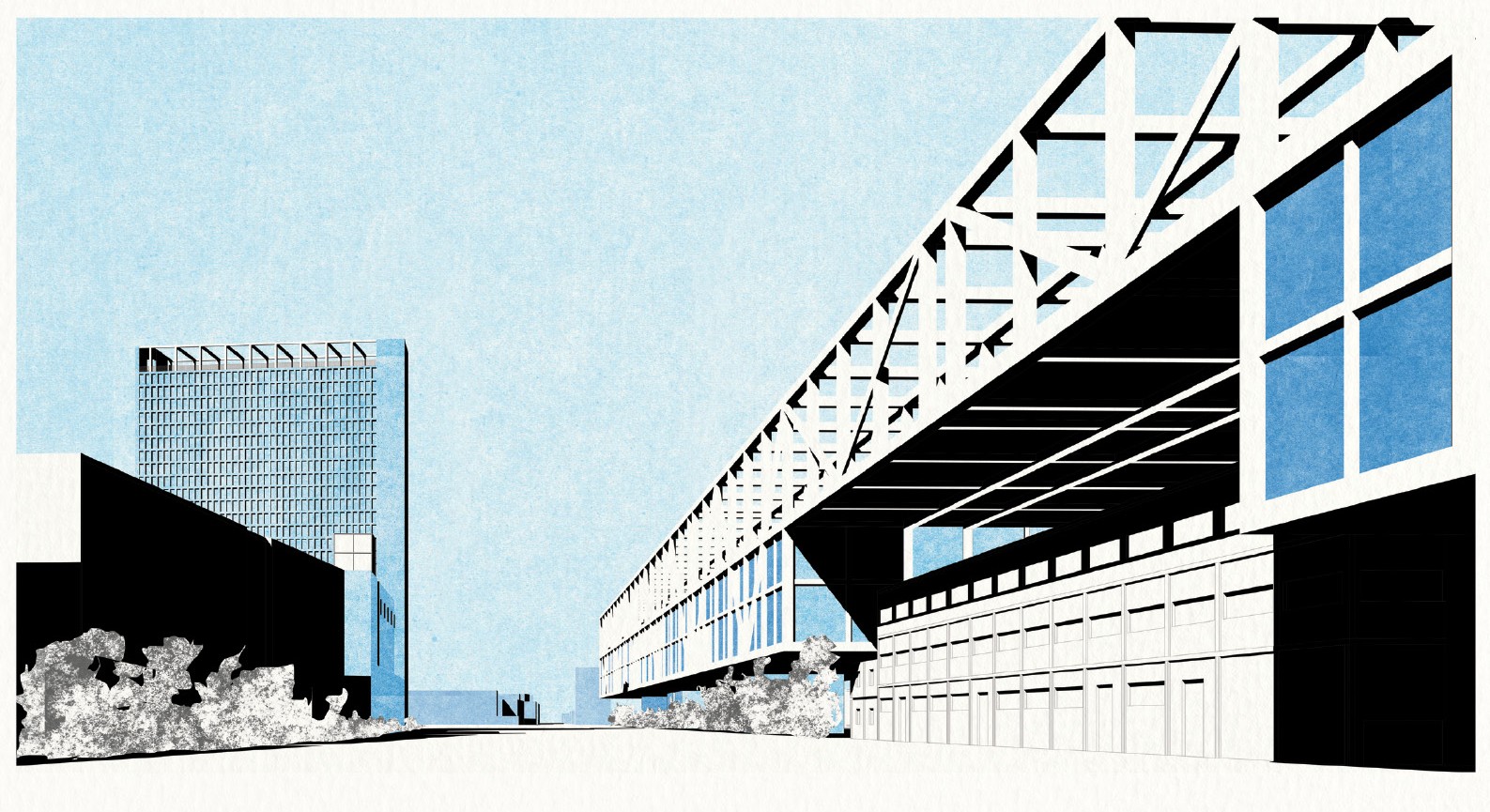 Street perspective elevation