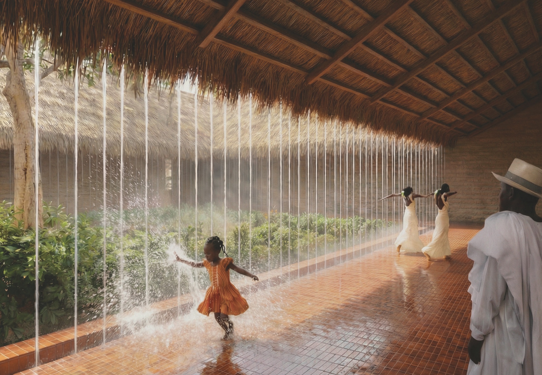 Rain walkway render