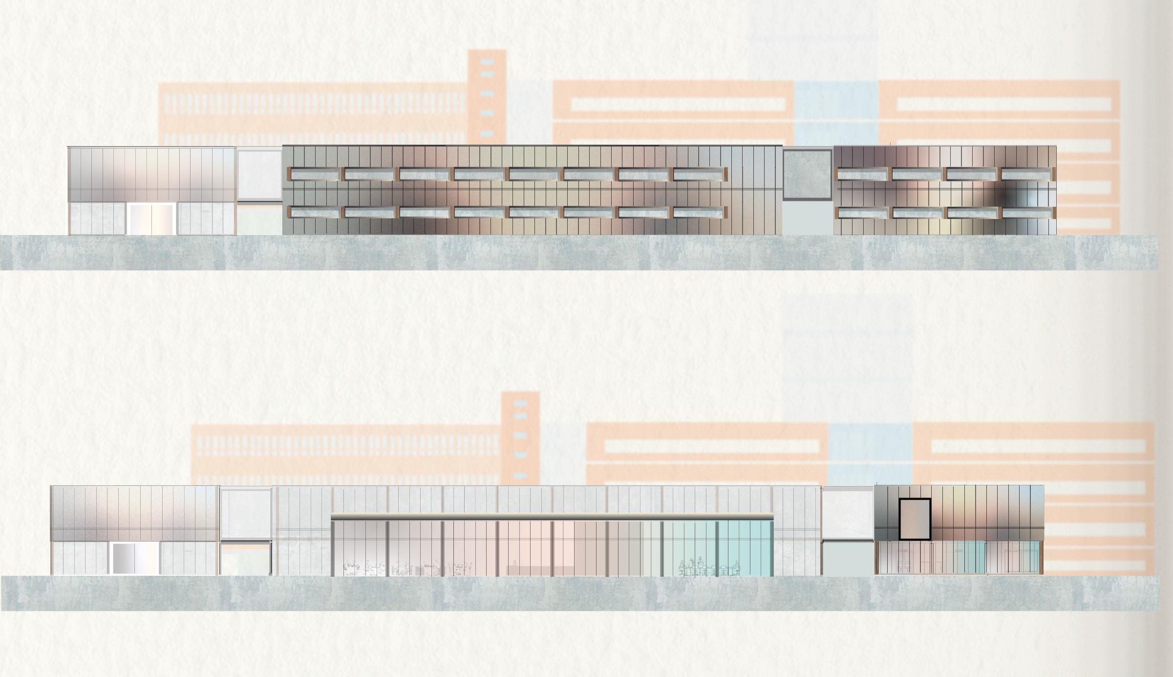 North and south elevations