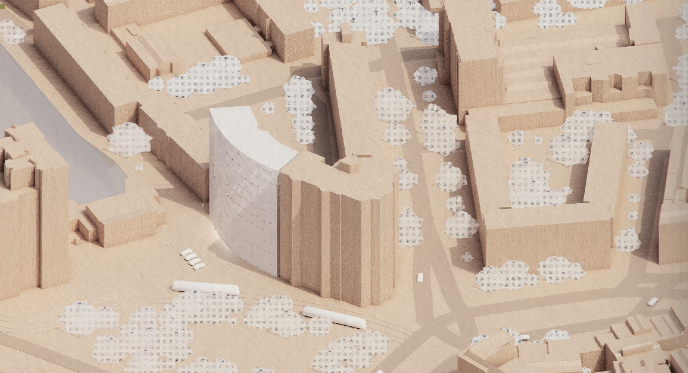 Site model aerial render